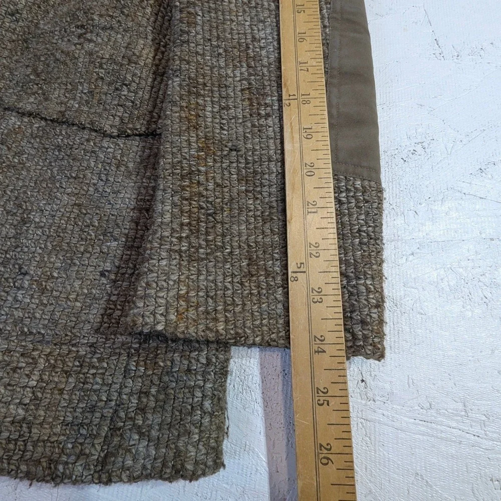 Vintage Johnny Carson Wool‎ Jacket L Brown Tweed Elbow Patches USA
